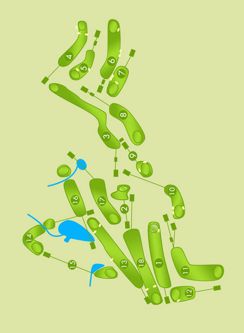 Map of Glynneath Golf Course